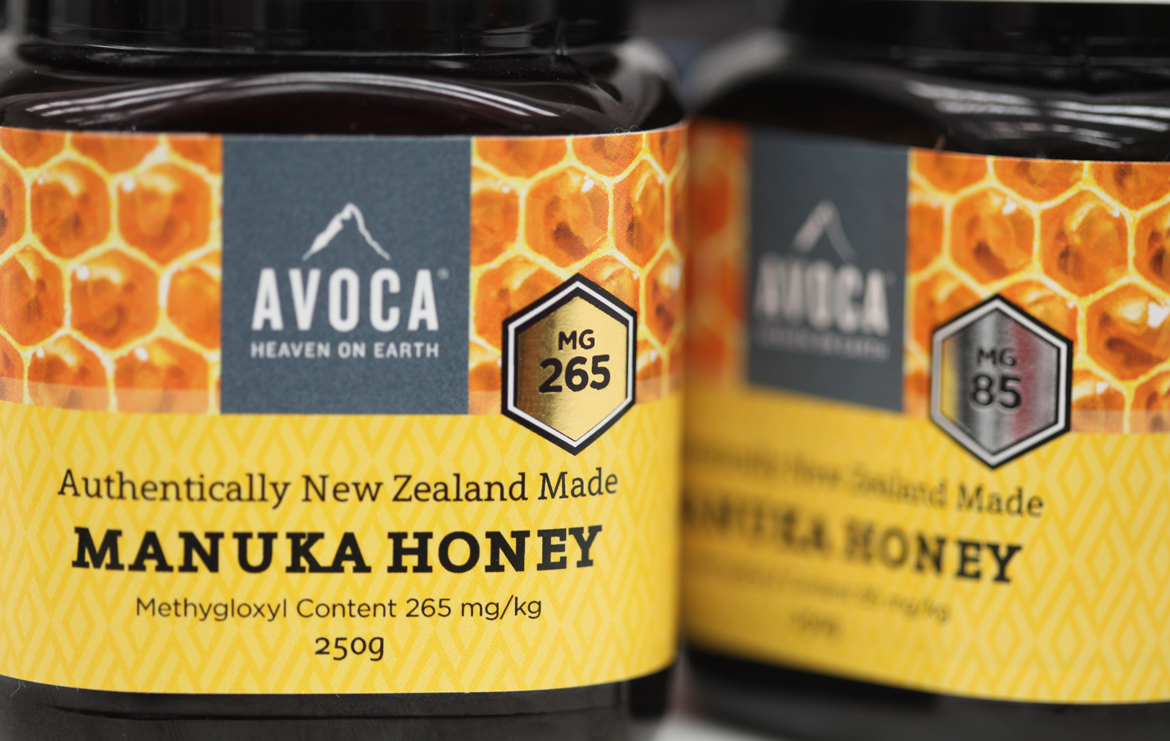 redfire-avoca-manuka-honey-branding-logo-design-nz REDFIRE_avoca_brandmarketing_photography_branding_packaging_digital_graphicdesign_advertising_brochure_designagency