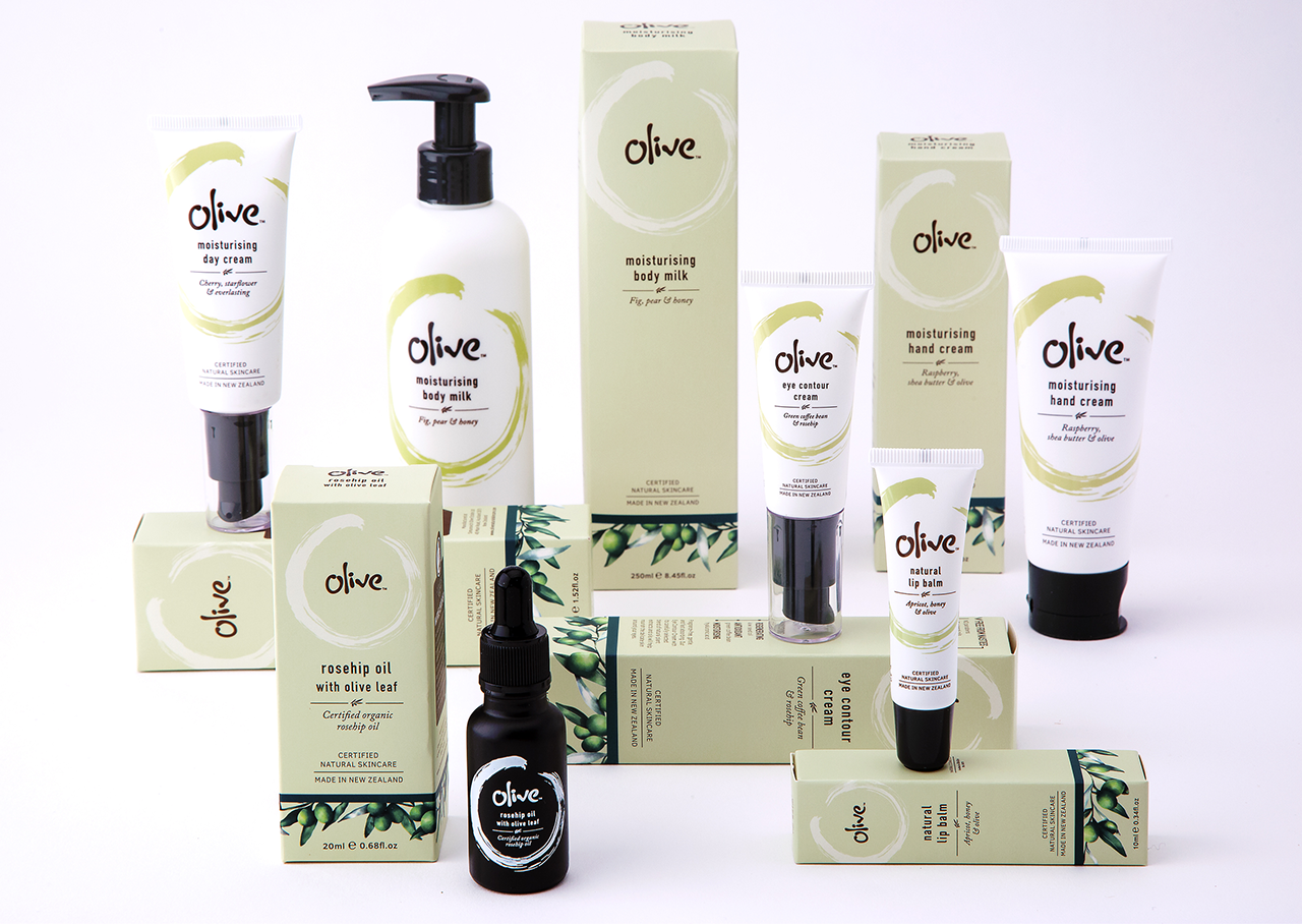 redfire-olive-skincare-packaging-design-nz REDFIRE_bestawards_photography_branding_packaging_digital_graphicdesign_advertising_brochure_designagency
