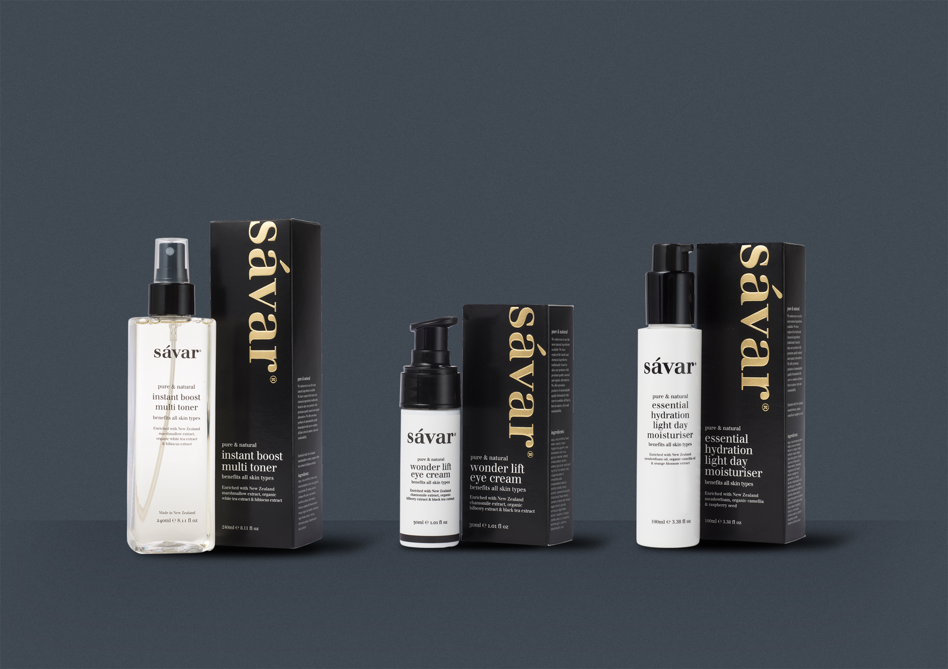 redfire-savar-skincare-packaging-design-nz Savar_skincare_pack_gift_bag_free_gifts_packaging_design_branding_design_product_page_Graphic_design_agency_redfire